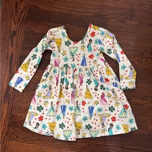 Hanna Andersson Disney Princess Long Sleeved Swing Dress Size 3T / 90 w/ pockets